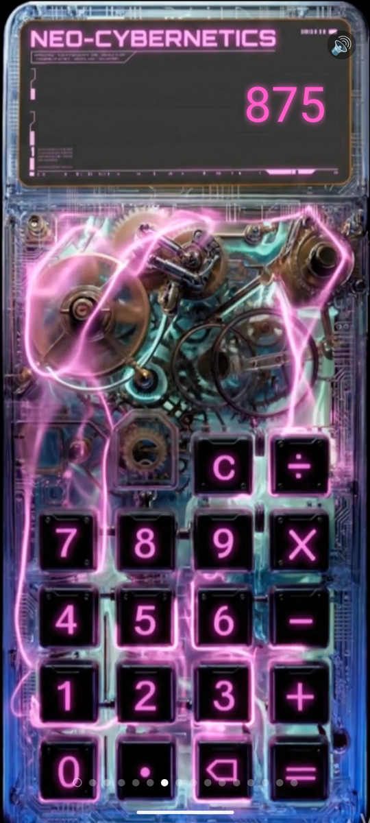 Neo Cybernetics skin - neon cyberpunk calculator